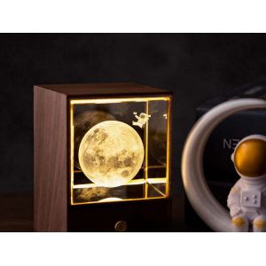 Lampe De Table Veilleuse Led 3d En Forme De Lune, D&eacute;coration, Cadeau De No&euml;l - Neuf