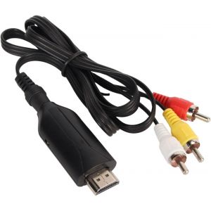 Convertisseur vers HDMI,Convertisseur Audio Vidéo 4K 30 Hz HDMI vers Composite,Plug and Play HDMI vers Convertisseur,Prise en Charge de L'affichage 3D,Sortie au Format PAL NTSC - Neuf