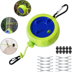 Étendoir à linge extensible, 10 m, portable, anti-enroulement, voyage, salle de bain, extérieur, camping, jardin, voyage - Neuf