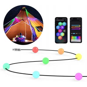 CHENG-Guirlande Lumineuse Intérieure Intelligente RGB Smart Clignotants 10M 66 LED avec Synchronisation Musique Télécommande Contrôle APP Alimenté par USB Changement de Couleur - Neuf