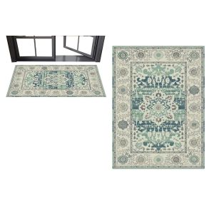 Tapis De Couloir Vintage Lavable En Machine, 75 X 45 Cm, Antid&eacute;rapant, En Polyester Doux - Neuf