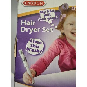 Casdon Little Helper Hair Dryer Set 8 Piece Kids Role Play Styling Kit NEW - Neuf