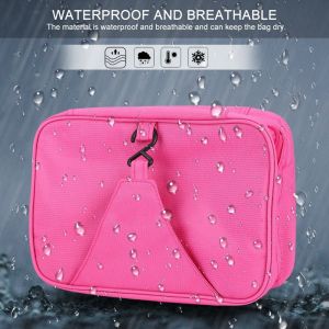 Sac De Rangement Colore De Grande Capacite Pour Voyage Et Lavage (Rose Rouge) - Neuf