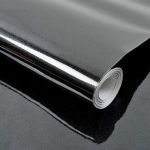 ERYI-Papier Adhésif Pour Meuble Noir Brillant 40×300Cm Papier Peint Autocollant Pour Style Moderne Imperméable Film Vinyle Rouleau Décoratif Cuisine Comptoirs Armoires Placard Chambre À Dormir - Neuf