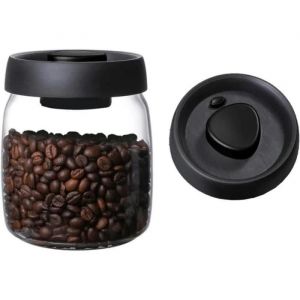 Boîte À Café Hermétique, Récipient De Rangement Sous Vide En Verre 950 Ml, Récipient De Rangement Pour Grains De Café, Récipi[C3747] - Neuf