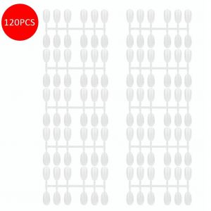 Presentoir De 120 Embouts De Gel Pour Ongles, Echantillons De Pratique, Transparent - Neuf