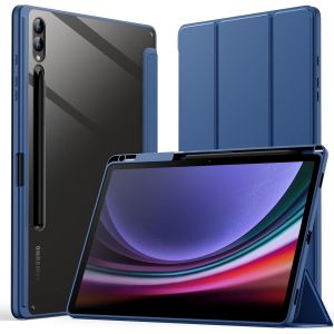 Coque Pour Samsung Galaxy Tab S10 Plus/Tab S9 Plus 12,4 Pouces Avec S Pen Porte-Stylet, Dos Clair Transparent En Pc, &Eacute;tui Housse De Tablette Antichoc &Agrave; Support (Marine) - Neuf