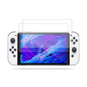 Lot de 2 protections d'&eacute;cran en verre tremp&eacute; pour Nintendo Switch OLED - Neuf
