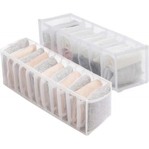 Subzonal-2 Pièces Organisateur Armoire Vetement, Organisateur De Tiroir Pliable, Rangement Tiroir Pour Chaussettes, Sous-Vêtements, Vêtements De Bébé, Cravates - Neuf