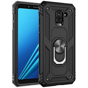Kal-Coque Pour Samsung Galaxy A8 Plus 2018/A730f, Étui Protection Tpu Souple Durable Avec Support De 360° Rotation Anneau [Support De Voiture Magnétique][Protection Antichoc][Armor Box] Coque, - Neuf