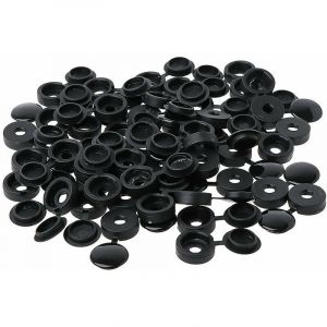 Lot de 100 cache-vis en plastique, cache-vis décoratifs (noir) - Neuf