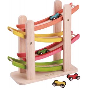 TDRFL-Circuit De Course En Bois Durable¿Circuit De Course Coloré Avec Plusieurs Niveaux Et Voitures¿Jouet Éducatif Écologique Pour Développer La Motricité¿Ee30942 - Neuf