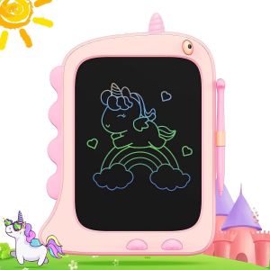 Tablette D'&eacute;criture Lcd De 8,5 Pouces(Rose), Tablette Graphique, Ardoise Magique, Tablette Dessin Enfant De 2 3 4 5 6 7 Ans Filles Et Gar&ccedil;ons Cadeau D'anniversaire Pour Les Enfants Dinosaure Jouets - Neuf