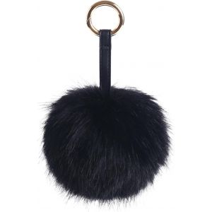 KAL-Porte-Cl&eacute;s &Agrave; Pompons En Fausse Fourrure Artificielle - Porte-Cl&eacute;s Moelleux En Peluche Pour Sac &Agrave; Main, Sac &Agrave; Dos, Portefeuille, Pendentif Pour Femme - Neuf