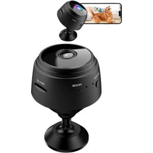 Camera Espion Mini Camera Surveillance WiFi Exterieure sans Fil 1080P Cam&eacute;ra de Surveillance Interieur/ext&eacute;rieur sans Fil avec Enregistrement Micro Cach&eacute;e D&eacute;tection Mouvement, Vision Nuit, Alerte - Neuf