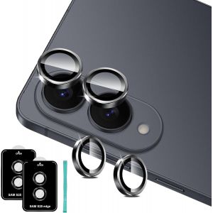 Protection De Lentille Pour Samsung Galaxy S25 Edge 5g Cam&eacute;ra Arri&egrave;re Protecteur, Individuel En Alliage Aluminium Verre Tremp&eacute;, Anti Rayures Protector Cam&eacute;ra Pour Tout Coque, Noir - Neuf