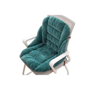 Coussin de si&egrave;ge avec dossier int&eacute;gr&eacute; et sangles pour le bureau et la maison - Vert fonc&eacute; - Neuf