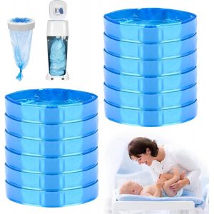 Kalanka-Recharge Poubelle A Couche 12 Pièces Sac Poubelle Couche Bebe Anti Odeur Compatible Avec Tous Les Types De Recharges (Bleu) - Neuf