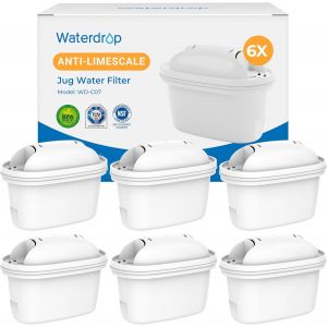 Cartouche de Filtre &agrave; Eau,Anti-tartre Remplacement pour Brita&reg; Maxtra+&reg; Plus,Maxtra Pro&reg; All-in-1,Compatible avec Brita&reg; Carafe Filtrante,T&Uuml;V S&Uuml;D,NSF Certifi&eacute;e (6) - Neuf