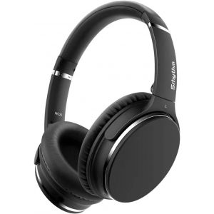 MEVRONISSHOP-NC25 Casque Bluetooth sans Fil Reducteur de Bruit Active, 50H Autonomie et Charge Rapide, Ecouteurs Connexion &agrave; 2 Appareils, Tr&egrave;s l&eacute;ger avec Micro, Mode Transparence et Jeu, M&eacute;moire de F - Neuf