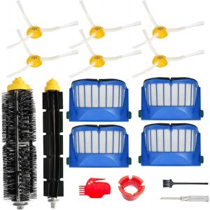 Pièces De Rechange Pour Irobot Room Ba Série 600 (675, 694, 692, 614, 670, 677, 671, 691, 676, 639, 679, 615) ¿ 1 Brosse À Poils, 6 Brosses Latérales, 4 Filtres[SSE7114271] - Neuf