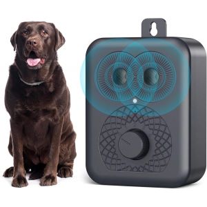 Dispositif Anti Aboiement, Rechargeable Avec 4 Modes, Répulsif Chien Avec Double Ultrasons Puissant , Détecteur D'aboiements Automatique, 9 Métres De Portée, Etanche Pour Exterieur Ou Interieur - Neuf