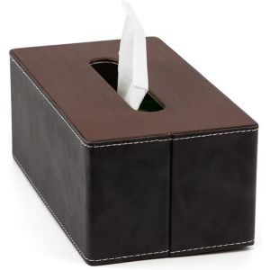 ERYI-Boîte De Mouchoirs Cosmétiques, 25,5 X 14,2 X 10,5Cm Pu Cuir Tissue Box Holder, Rectangle Tissue Box Covers Pour Kleenex Serviette Rectangulaire Tissue Holder Pour Salle De Bain Home Office - Neuf