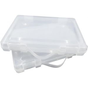 Eryi-2 Pièces Boîtes De Rangement Pour Dossiers À Levier A4, Boîtes De Rangement Pour Perles En Plastique Transparent,Organiseur De Blocs De Construction, Pour Ranger Des Objets(30 * 21cm) - Neuf