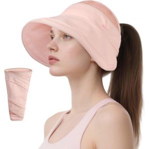 Kal-Visiere Casquette Femms, Casquette Anti Uv À Large Bord, Visières De Soleil Respirant Pliable Réglablechapeau De Soleil Pour Golf Tennis Running Cyclisme Activités Extérieures - Neuf