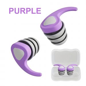 Euty-Bouchons D'oreilles En Silicone,Confortables,Durables,Pour Dormir,Travail,Natation,Voyage,Réutilisables,Réduction Du Bruit-Purple - Neuf