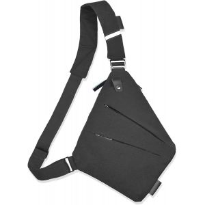 TIANYI-Sac &agrave; Bandouli&egrave;re Multi-Poches, Sacoche Anti-Vol Poche Poitrine pour Homme, Multi-Fonctionnel Imperm&eacute;able Crossbody Sling Bag pour voyager l&eacute;ger Sports de Plein Air - Neuf