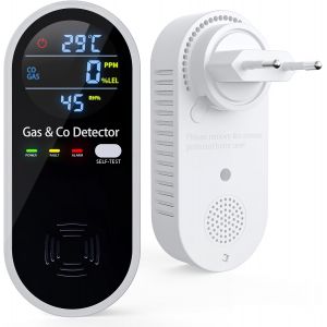SUBZONAL-D&eacute;tecteur 4-en-1 de Gaz et Monoxyde de Carbone avec Alerte Sonore, Mesure du CO, Temp&eacute;rature, Humidit&eacute;, Autotest, pour Salon, Chambre, sous-Sol, Garage, Bureaux et Plus - Neuf