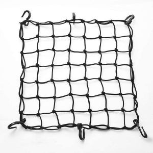 Filet À Bagages Robuste 40 X 40 Cm Pour Moto Et Vélo Avec 6 Crochets Réglables Pour Un Rangement Sécurisé - Neuf