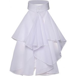 Kal-Faux Col Colonial Victorien Jabot Médiéval Détachable Blanc Col Col Volanté Victorien - Neuf
