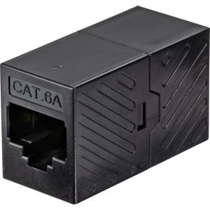 Renkforce - Rj45 R&eacute;seau Informatique Adaptateur Cat 6a [1x Rj45 Femelle - 1x Rj45 Femelle] Noir A834632 - Neuf