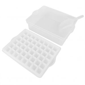 Hjlian Moule A Glacons En Polypropylene A Faire Soi-Meme, Moule A Pudding Congele, Moule A Chocolat Avec Boite De Rangement Et Cuillere - Neuf