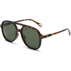 Kathlelxh-Lunettes De Soleil Rétro Années 70 Pour Homme Et Femme ¿ Lunettes De Soleil Polarisées Teintées Vintage Carrées Double Pont Protection Uv400[H1550] - Neuf