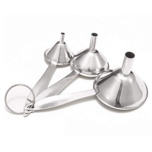 Eryi-Entonnoir En Acier Inoxydable, 3 Pièces Mini Entonnoir Acier, Acier Inoxydable Ensemble D'entonnoir À Cuisine Avec Poignée Et Filtre Détachable Pour Le Transfert De Liquide (Argent) - Neuf