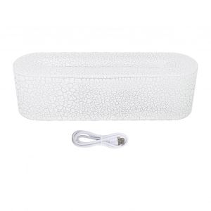 Diffuseur d'air à flamme Humidificateur 150ml 7 couleurs Éclairage Foyer silencieux Air Diffuseur d'arômes avec 3 minuterie Blanc - Neuf