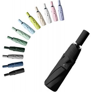 nzqaf-Voyage Parapluie Pliant de Poche,Compact Automatique Ouverture et Fermeture Résistant au UV,Ultra Léger Soli de Petit Parapluie Enfant Sac à Dos pour Homme et Femme Activités de Plein Air - Neuf