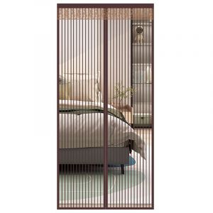 Moustiquaire magnétique pour porte fenêtre 120 x 220 cm, anti-mouches, anti-insectes, avec bande adhésive, fermeture automatique, maille très fine, installation facile sans perçage. - Neuf