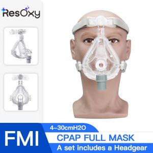 Resoxy Cpap Masque Complet Auto Bipap Cpap Masque Buccal M&eacute;dical Silicone Masque Complet Avec Couvre-Chef Pour L'apn&eacute;e Du Sommeil Ronflement.L Size. - Neuf