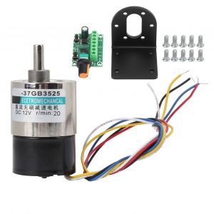 XYONG Moteur CC sans balais a courant continu, rotation a grande vitesse, sens horaire/antihoraire, avec support, carte de controle de vitesse XD-37GB, 352520 tr/min - Neuf