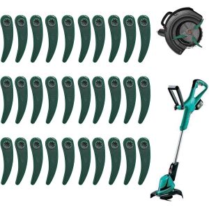 30Pcs Lames en Plastique,Lame Coupe Bordure,Lames Coupe en Plastique de Remplacement,Lames en Plastique de Rechange Tondeuse,pour Tondeuse à Gazon,Pelouse,Jardin,Agriculture (Vert,Longueur 3.27inch) - Neuf