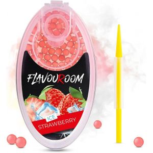 Lot de 100 boules aromatiques de qualit&eacute; sup&eacute;rieure-Saveur intense avec bo&icirc;te pratique-Utilisation facile pour le plaisir de la glace &agrave; la fraise et au menthol - Neuf