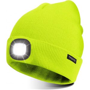 Usb Rechargeable 8 Led Bonnet Chapeau, Lumineux Casquette &Eacute;clairage Et Clignotant Alarme Led Mains Libre Lampe De Lampe Frontale Tricot&eacute; Bonnet Unisex Hiver Chaud Sport Knit Cap Chapeau - Neuf