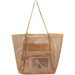 TIANYI-Grand Sac de Plage en Maille Femme Sac fourre-Tout pour Voyages Vacances Sacs de Courses Sac de Rangement Shopping Bag - Neuf