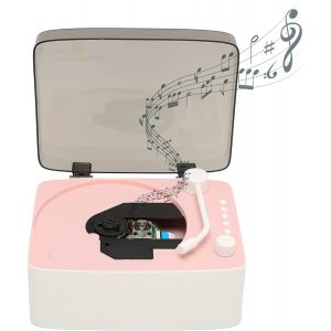 Lecteur Cd Lecteur De Musique Cd Mini Multifonctionnel Vintage Haut-Parleur Bluetooth Lecteur De Musique Cd Bureau Appareil Audio Décoratif Pour La Maison(Rose) - Neuf