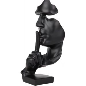 Sculpture Décorative,Moderne,Minimaliste,Sculpture Abstraite,Artisanat,Décoration De Salon,Armoire À Vin,Chambre À Coucher,Décoration De Bureau (Noir) - Neuf