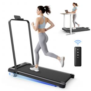 Tapis Roulant Pliable 3 En 1 - Plateforme De Marche Inclin&eacute;e &Agrave; 8 %, Moteur Silencieux Sans Balais De 3,0 Cv, 1-10 Km/H, Capacit&eacute; Maximale De 130 Kg, Rangement Peu Encombrant, Noir - Neuf